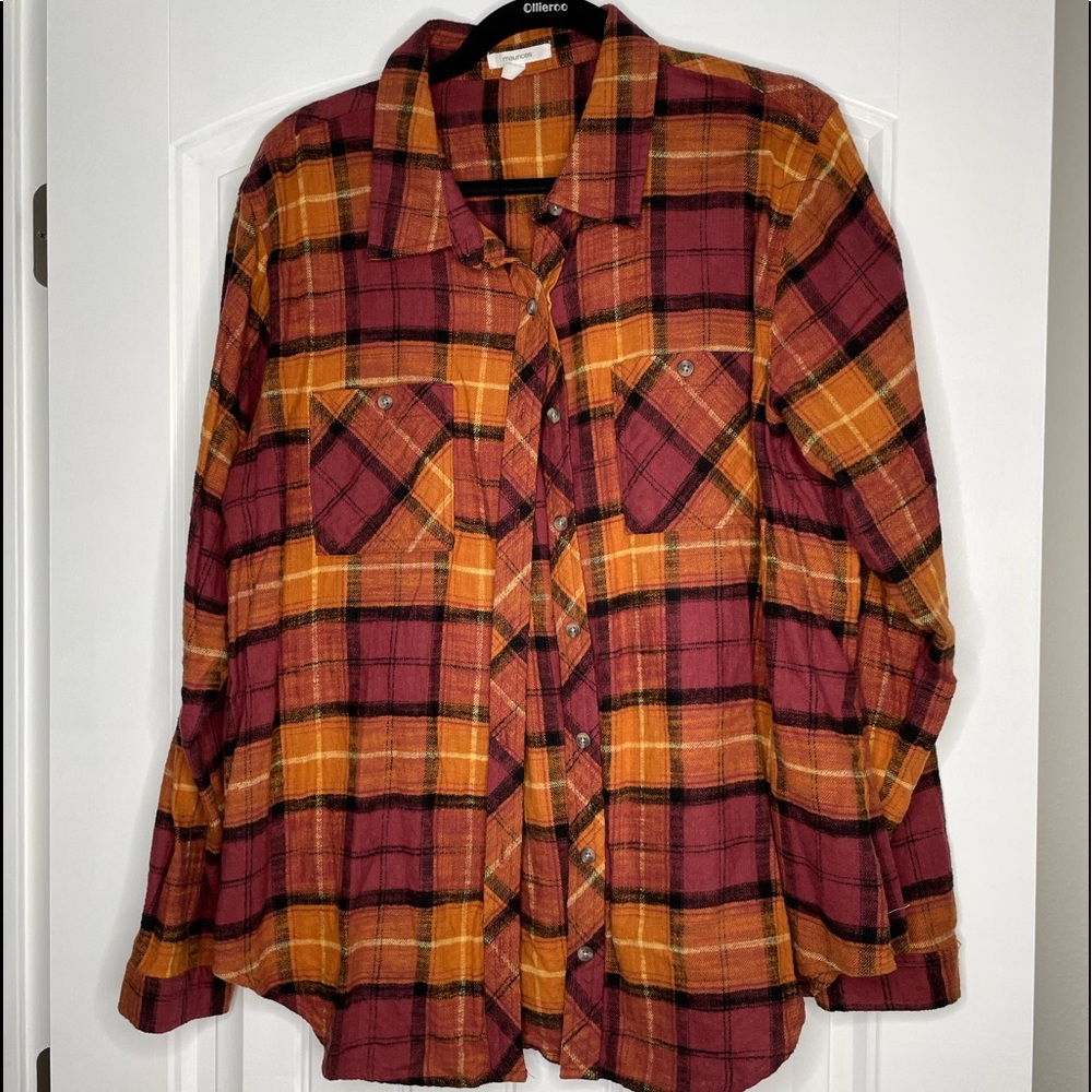Maurices l/s Plaid Flannel Shirt SZ XXL
